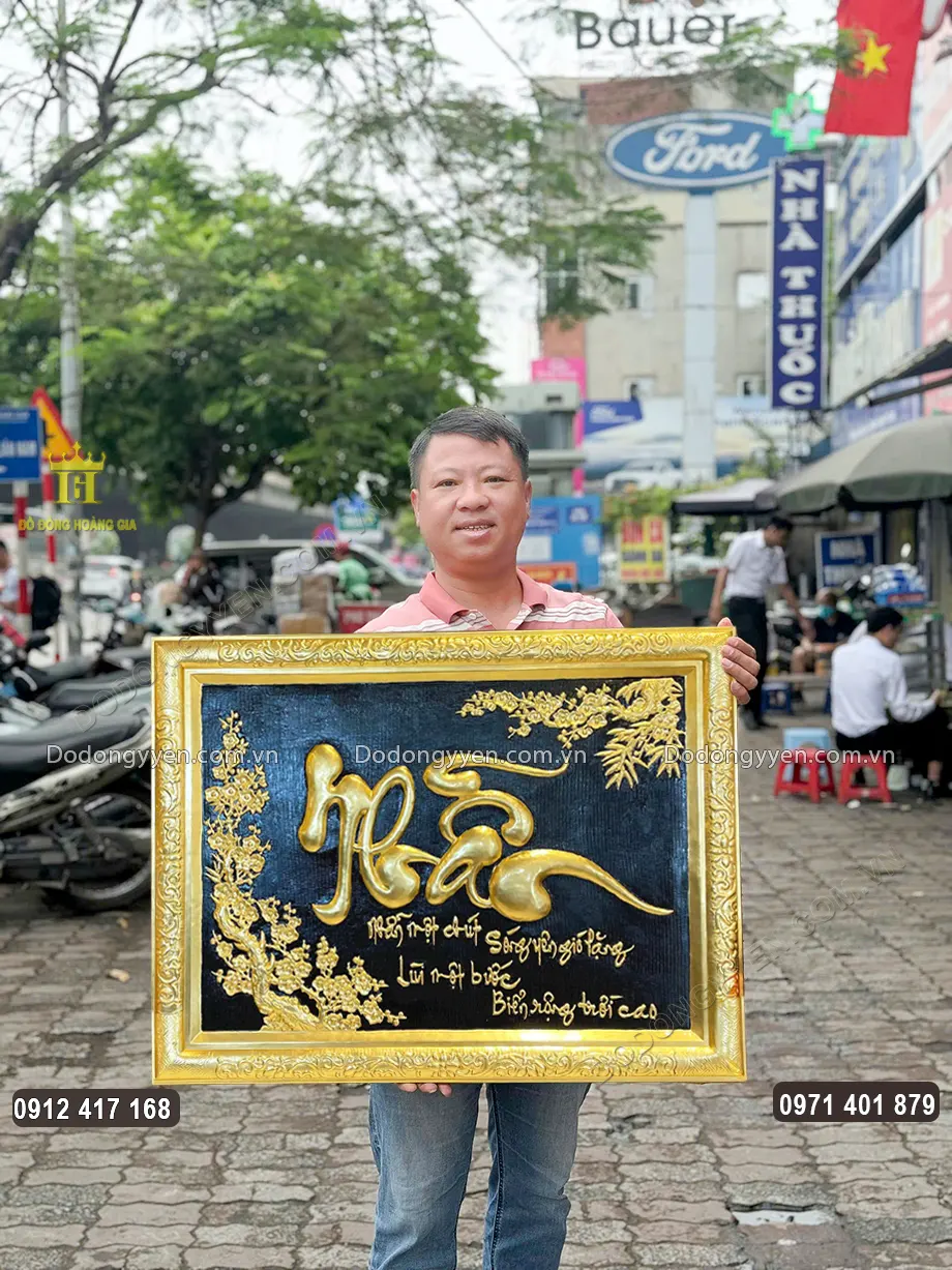 Khung tranh liền đồng v&agrave;ng v&ocirc; c&ugrave;ng chắc chắn